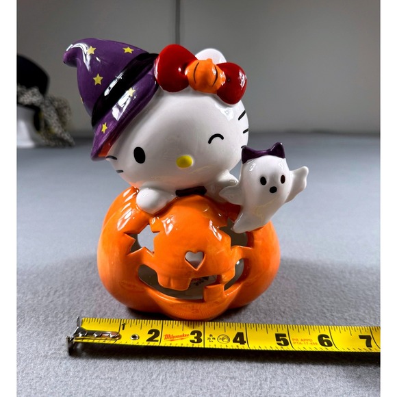 Hello Kitty Halloween Pumpkin Candle House New Blue Sky Clayworks Sanrio - Picture 8 of 8